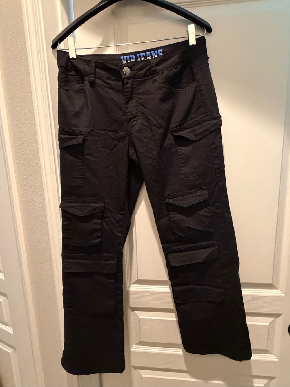 VIP Black Cargo Utility Pants Size 9/10 Y2K